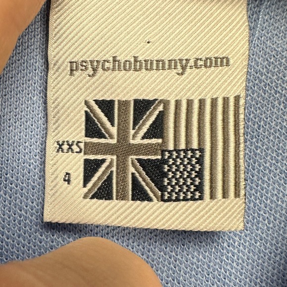 Psycho Bunny Boys Porthill Polo Shirt 2XS‎ Blue Rugby 100% Pima Cotton Youth NEW - Picture 6 of 10